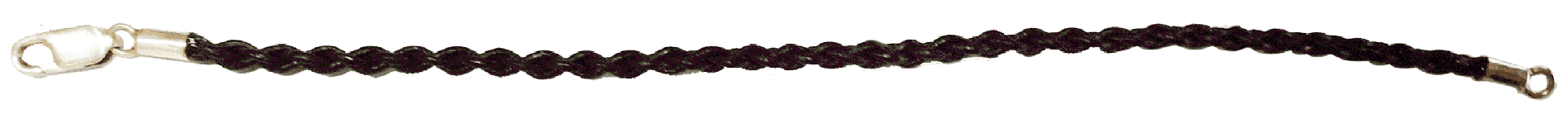 Black Leather Silver Charm bracelet - Jewelslane