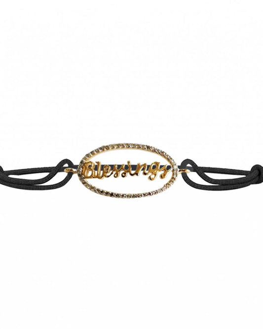 Auspicious Blessings bracelet in gold with diamonds - Jewelslane