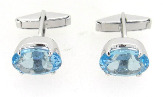 Blue Topaz Cufflinks - Jewelslane