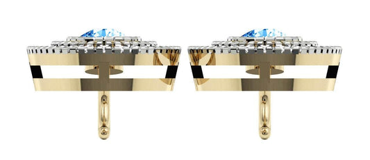 Blue Topaz Eartops - Jewelslane