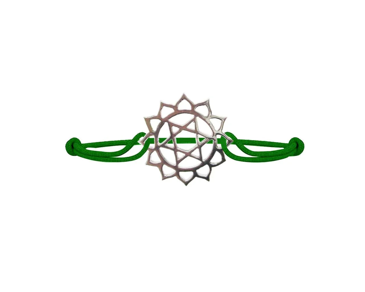 Heart Chakra Bracelet in Silver with Chakra Color - Jewelslane