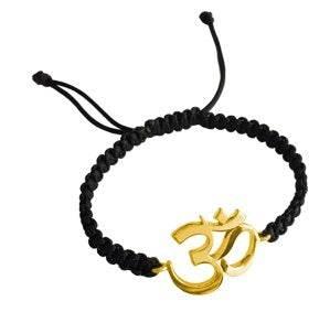 Auspicious Calligraphic Om Bracelet in 14k gold with diamond - Jewelslane
