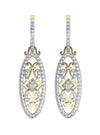 Captivating Trendy Diamond danglers on Hoops - Jewelslane