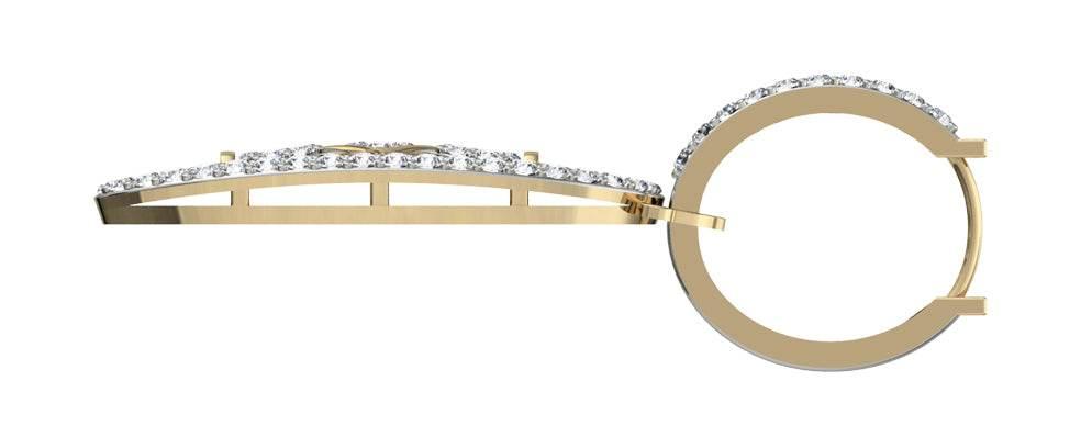 Captivating Trendy Diamond danglers on Hoops - Jewelslane