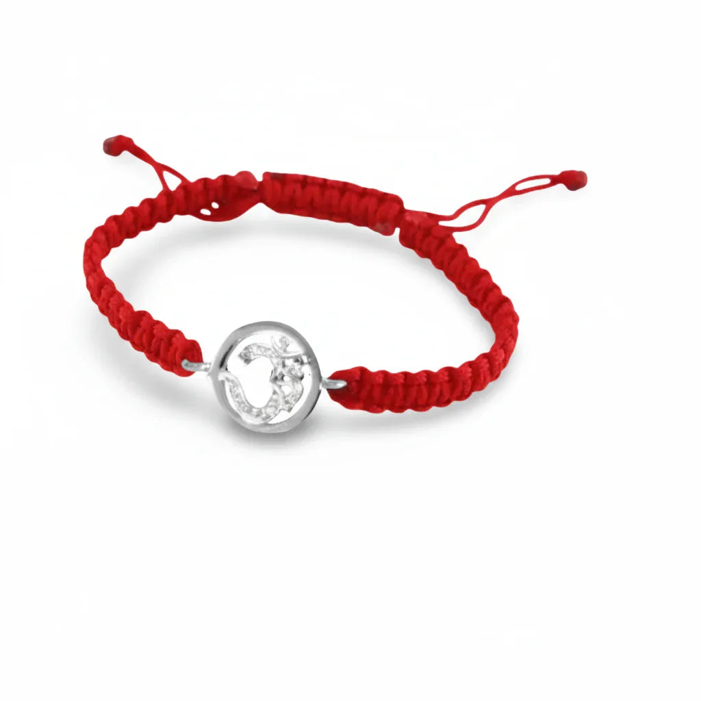 Om Diamond Bracelet in Silver