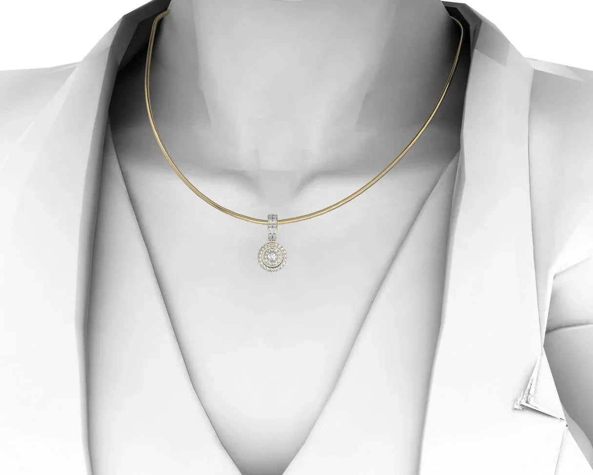 Charming diamond solitaire pendant - Jewelslane