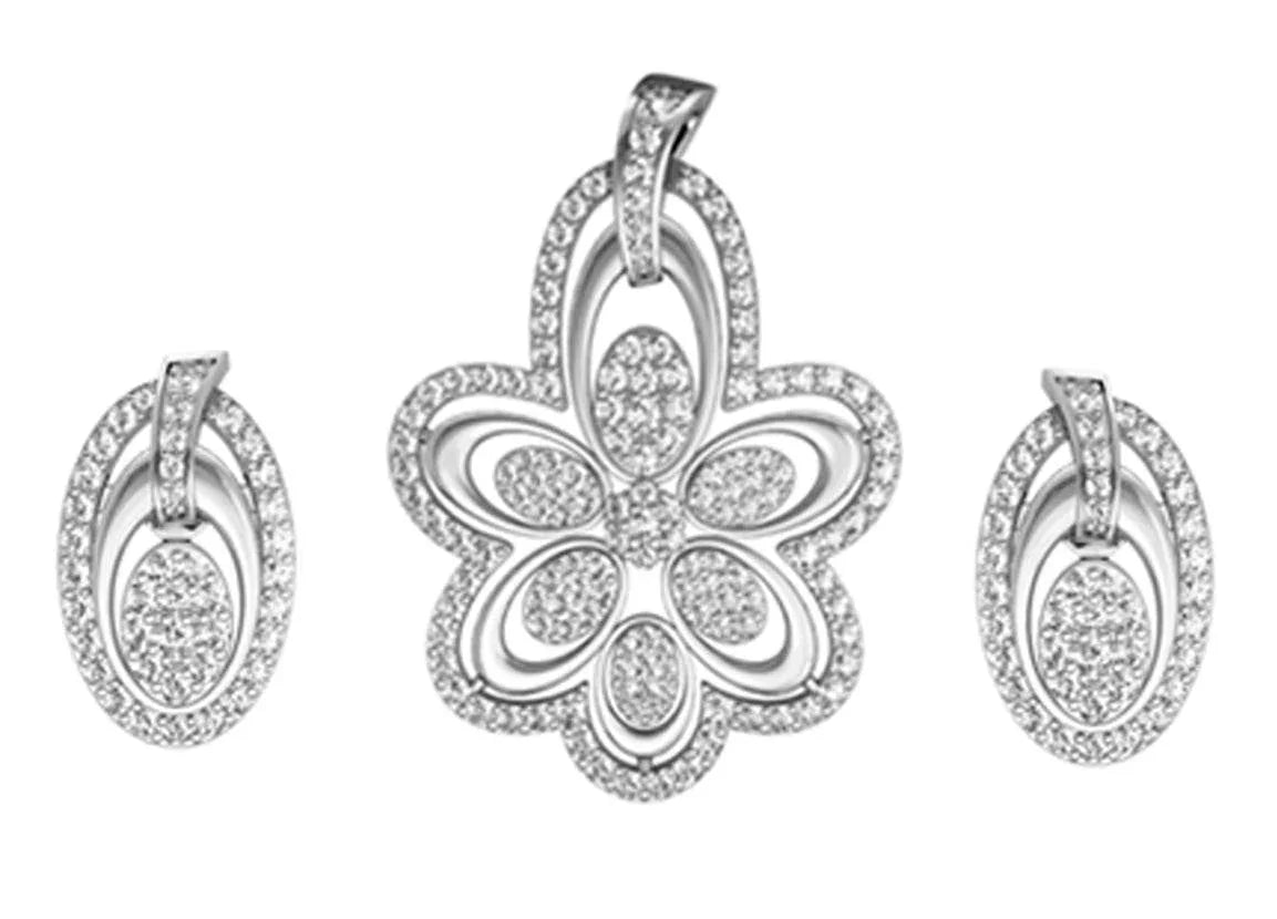 Gorgeous Diamond Pendant set - Jewelslane