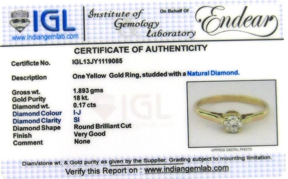 Single Diamond Solitaire Ring - Jewelslane