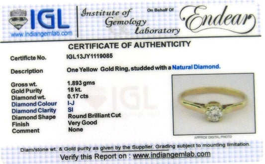 Single Diamond Solitaire Ring - Jewelslane