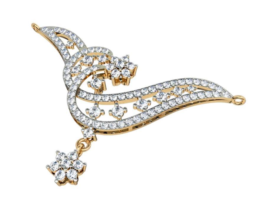 Dainty Diamond Mangalsutra in Gold - Jewelslane