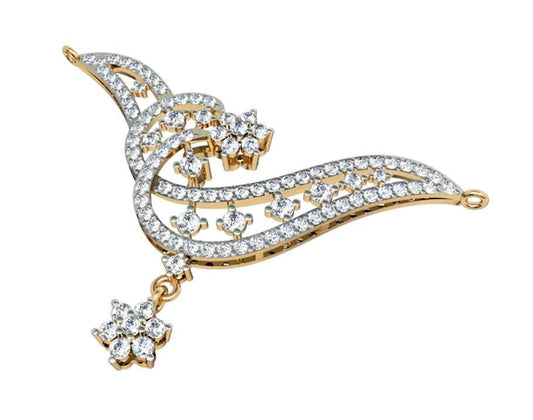 Dainty Diamond Mangalsutra in Gold - Jewelslane