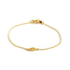 Delicate 18k Gold Evil Eye with single diamond - Jewelslane
