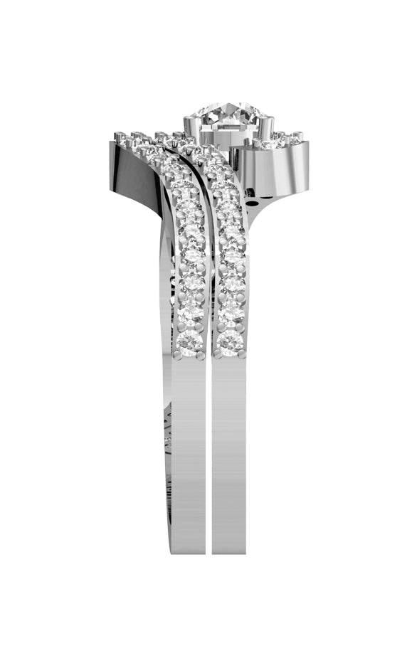 Delicate Bridal Diamond Ring Set - Jewelslane