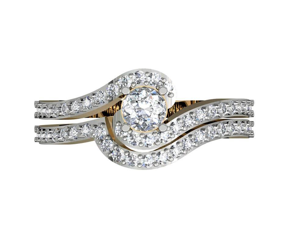 Delicate Bridal Diamond Ring Set - Jewelslane