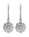Delicate Diamond Danglers on Hoops - Jewelslane