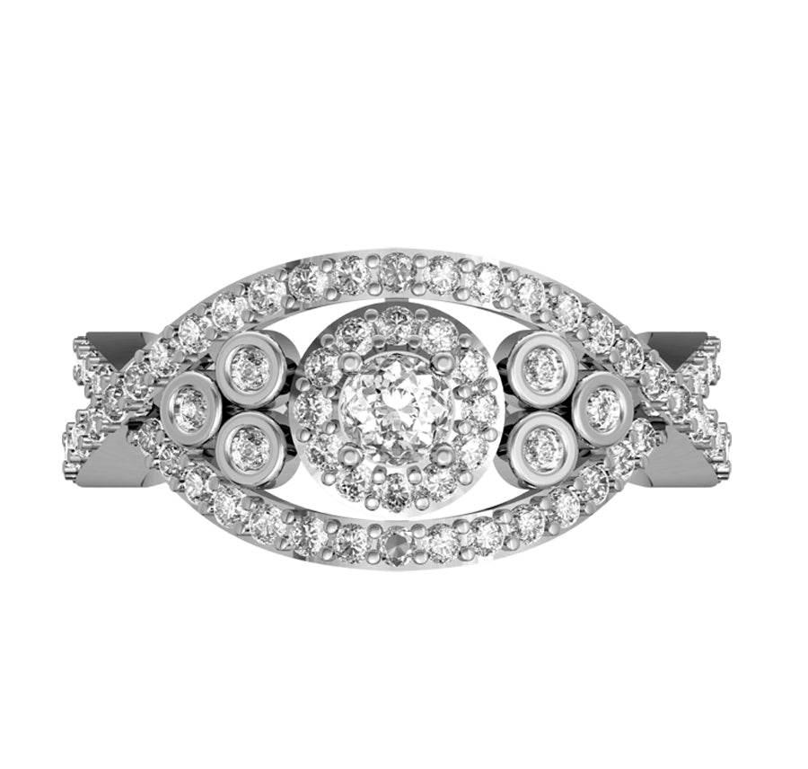 Delicate Diamond Engagement Ring - Jewelslane