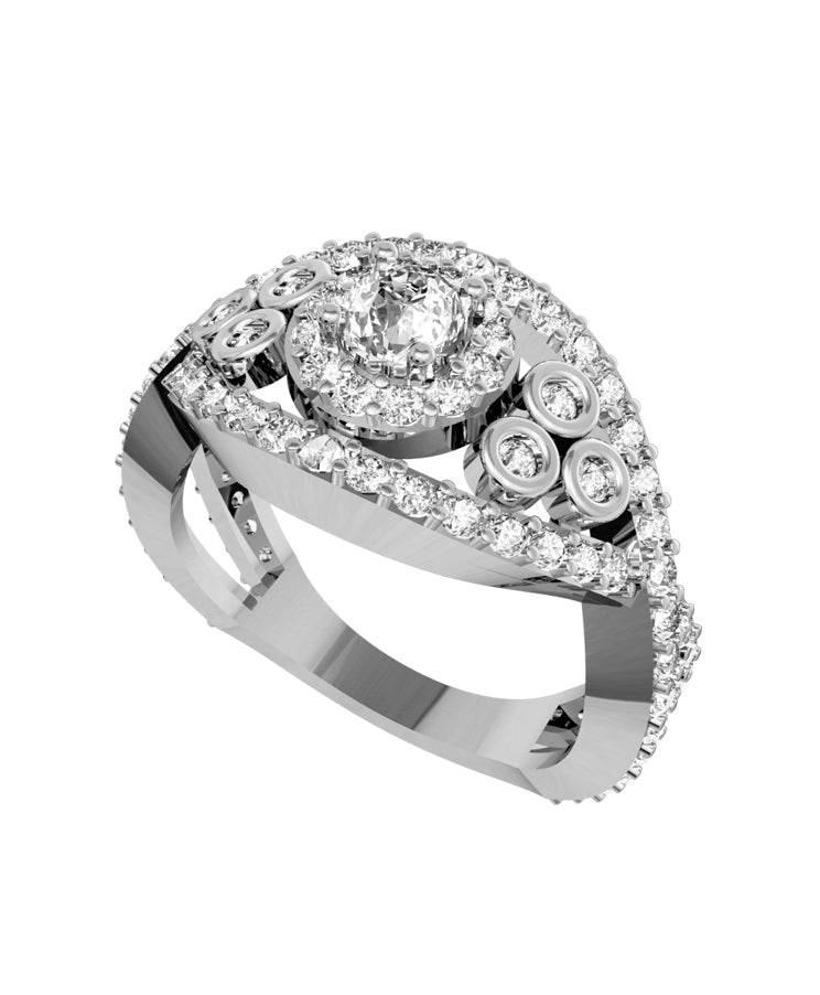 Delicate Diamond Engagement Ring - Jewelslane