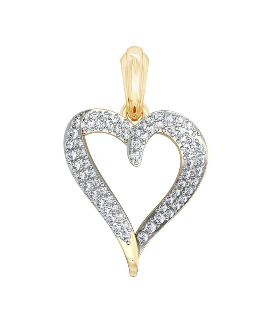 Delicate Diamond Heart Pendant - Jewelslane