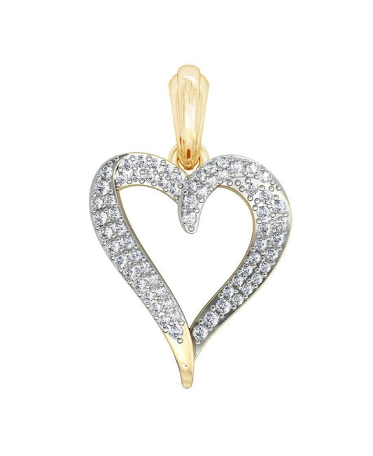Delicate Diamond Heart Pendant - Jewelslane
