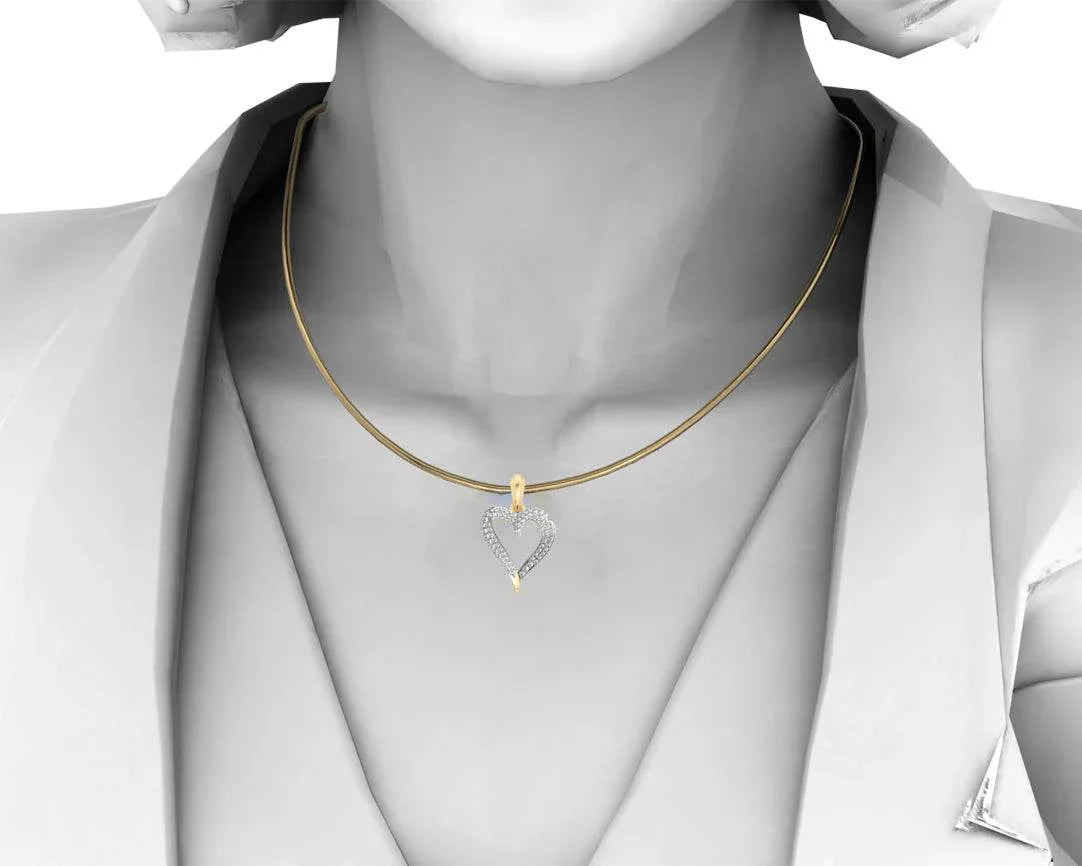 Delicate Diamond Heart Pendant - Jewelslane