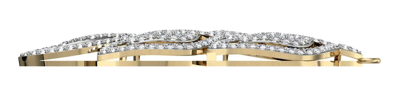 Designer Diamond leaf design Pendant - Jewelslane