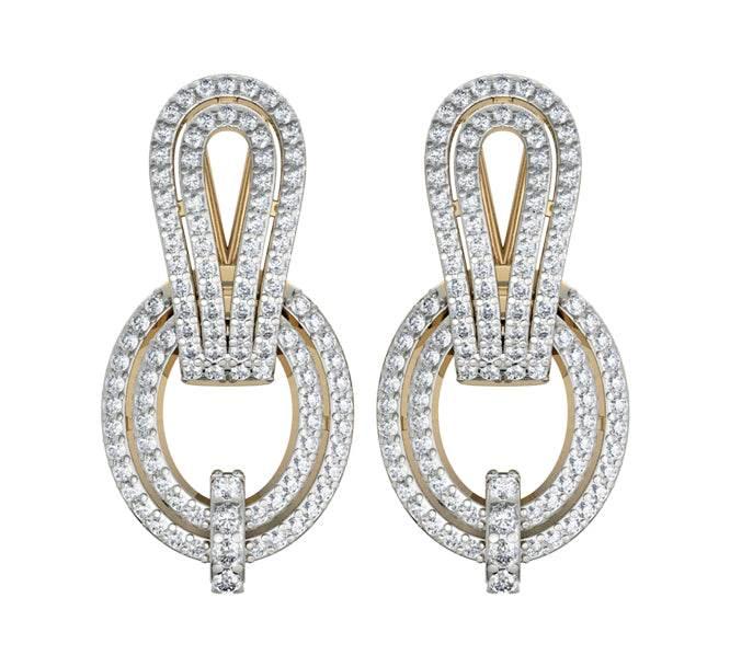 Diamond Contemporary Ear Clips - Jewelslane