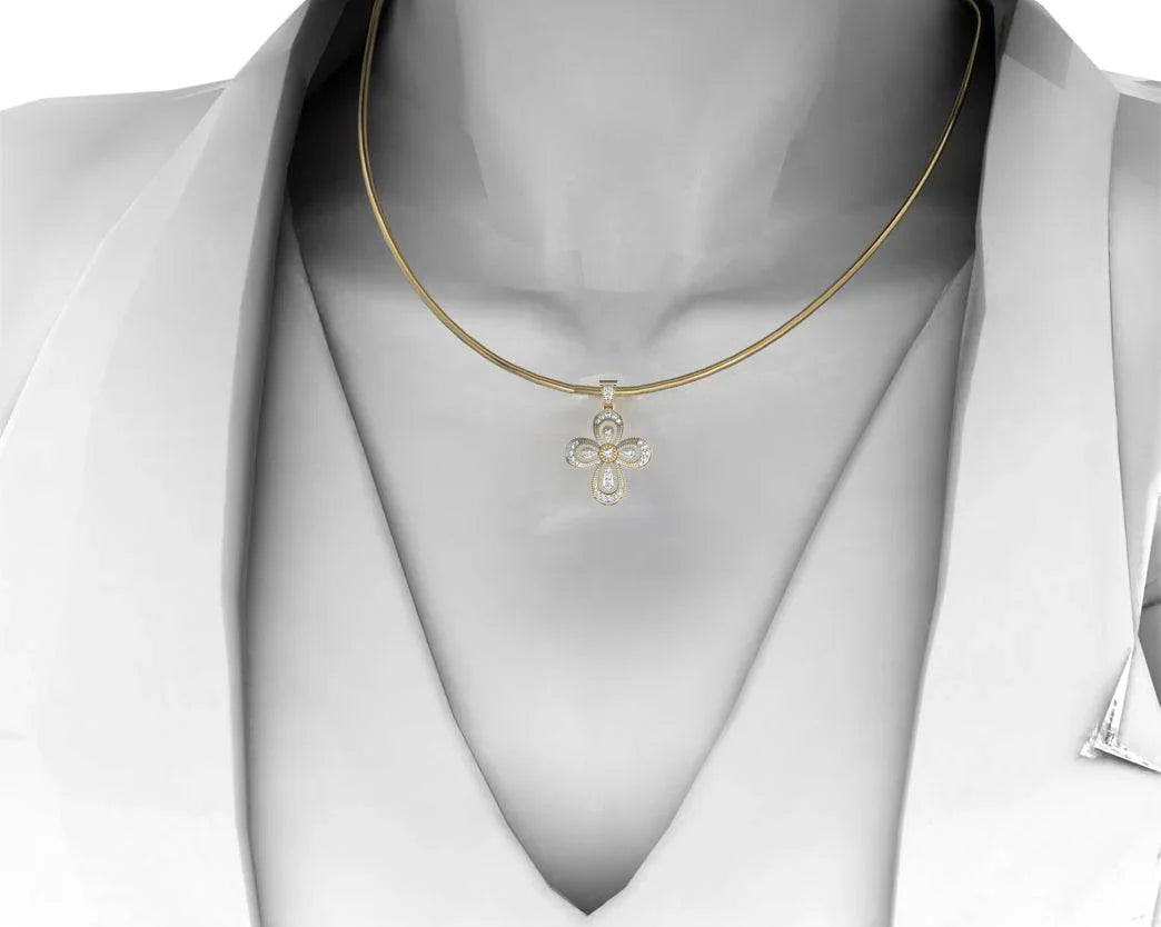 Diamond Cross pendant - Jewelslane