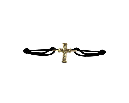 Diamond Cross bracelet in gold studded with diamonds - Jewelslane