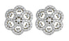 Diamond Floral Cluster Eartops - Jewelslane