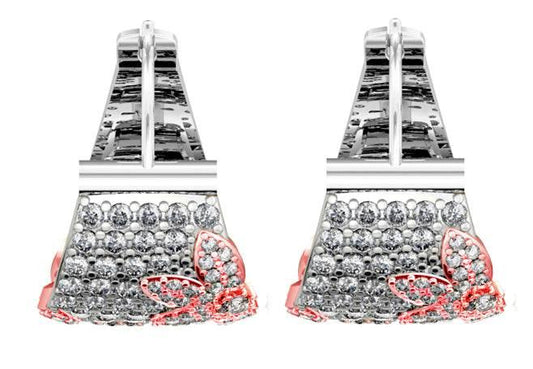 Diamond Balis with floral design - Jewelslane