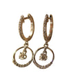 Diamond Hoops with Circle - Jewelslane