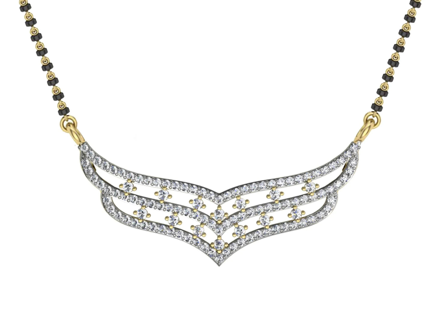 Diamond Mangalsutra in Gold - Jewelslane
