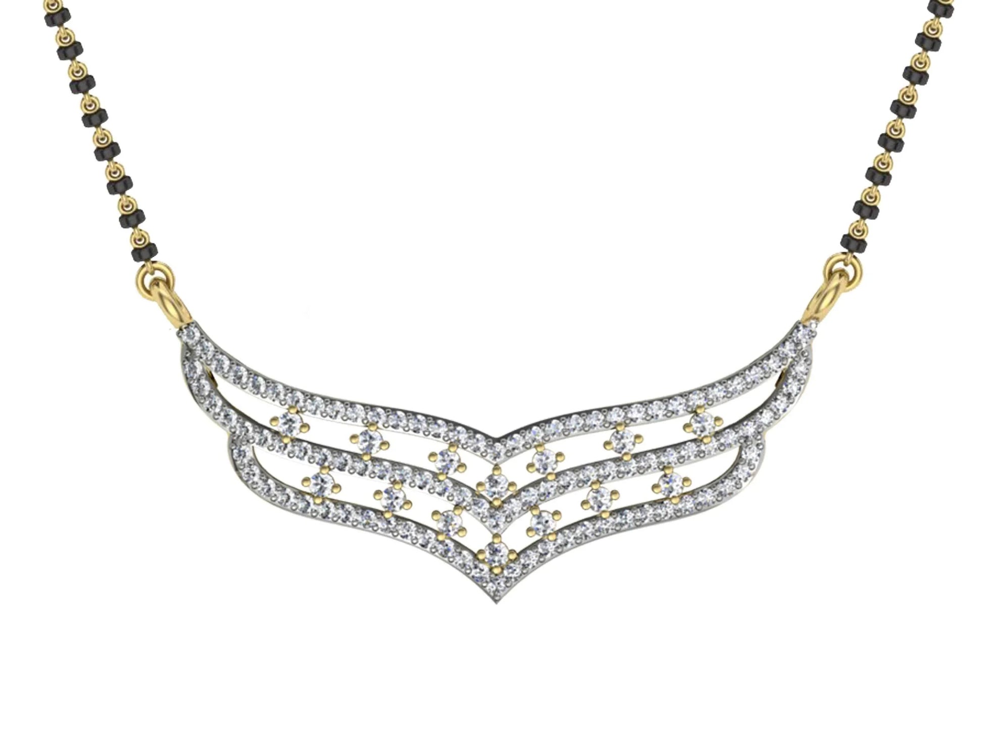 Diamond Mangalsutra in Gold - Jewelslane