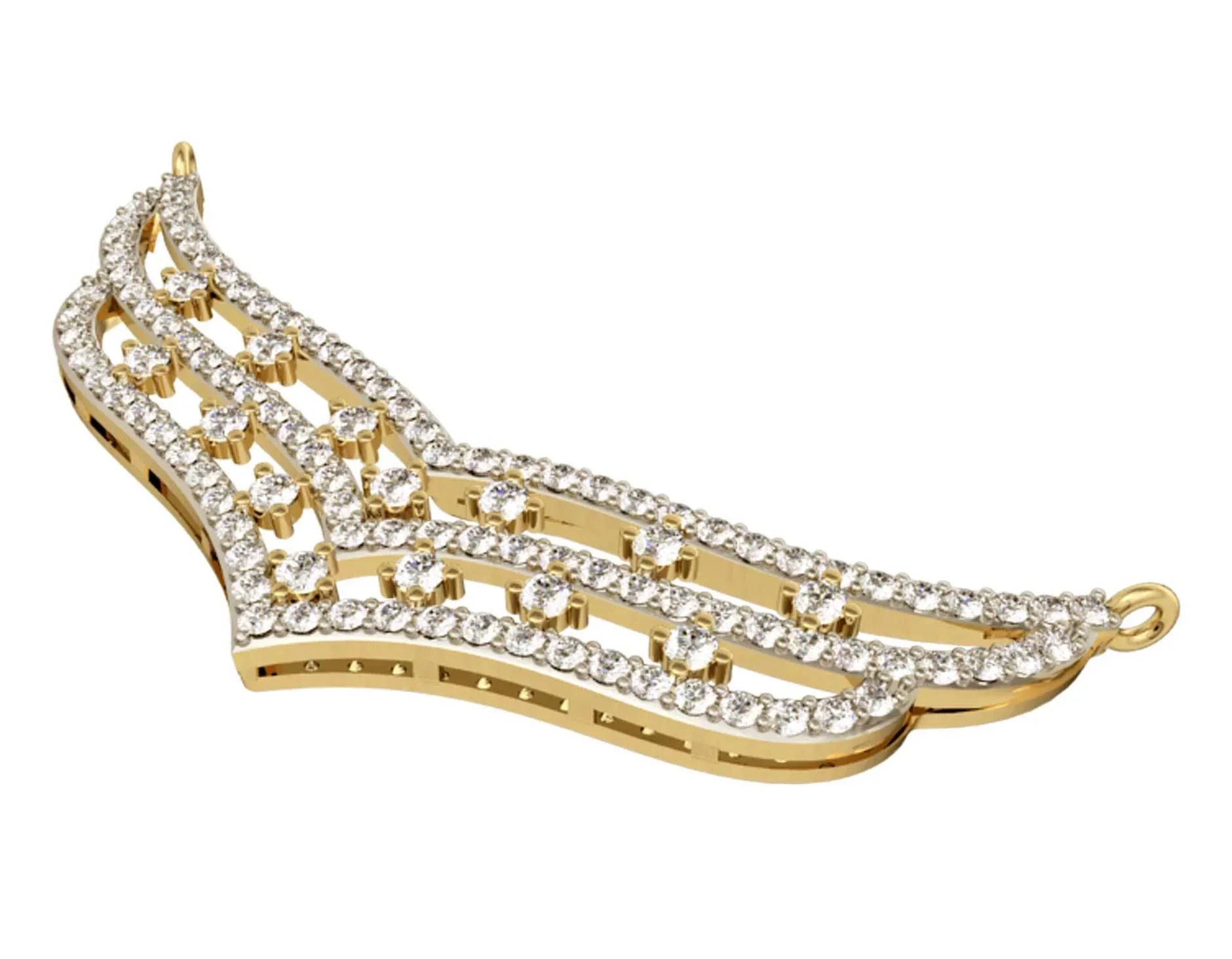 Diamond Mangalsutra in Gold - Jewelslane