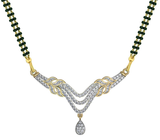 Diamond Mangalsutra Pendant - Jewelslane
