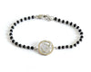 Diamond Om bracelet in silver on mangal sutra chain - Jewelslane