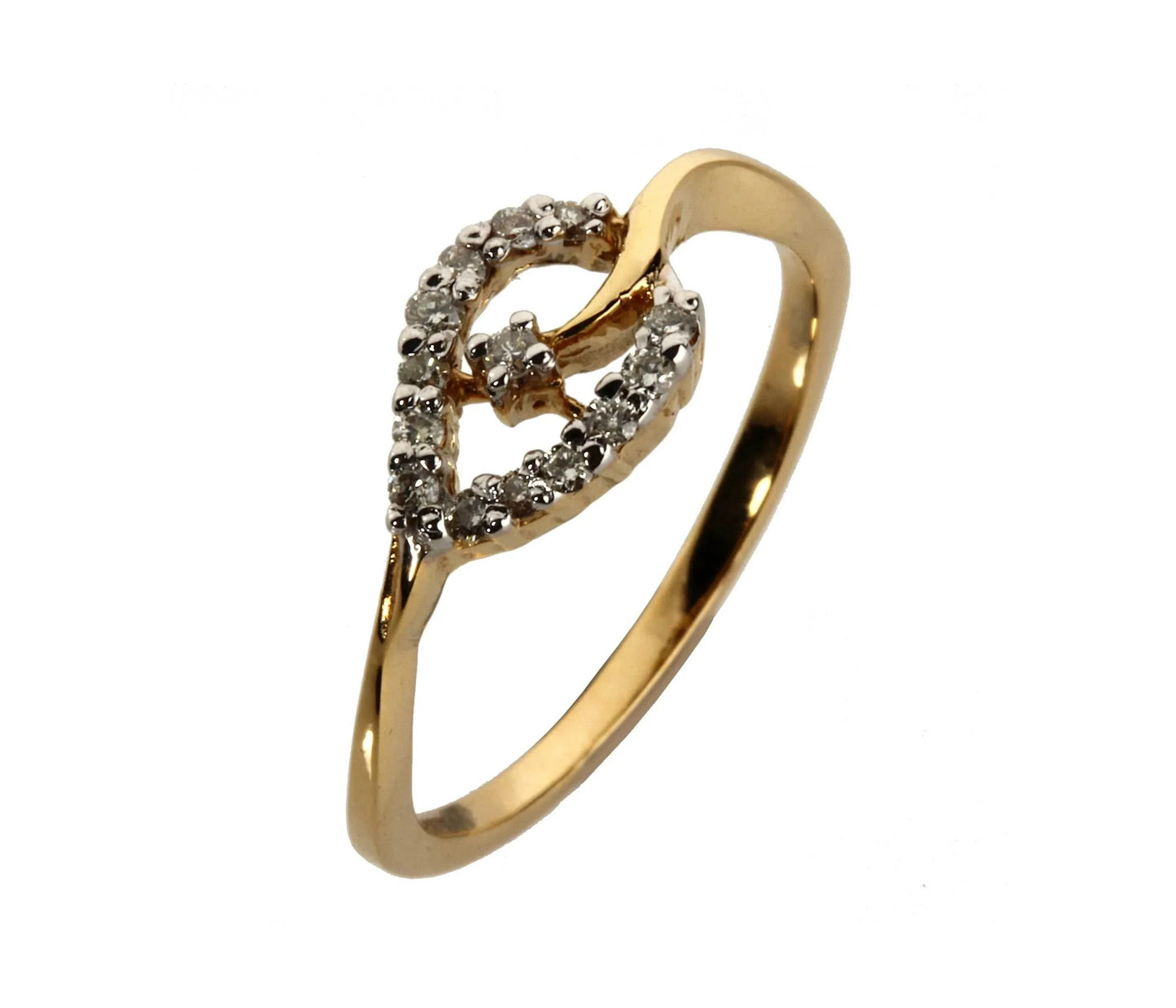 Diamond Ring Delicate Leaf design - Jewelslane