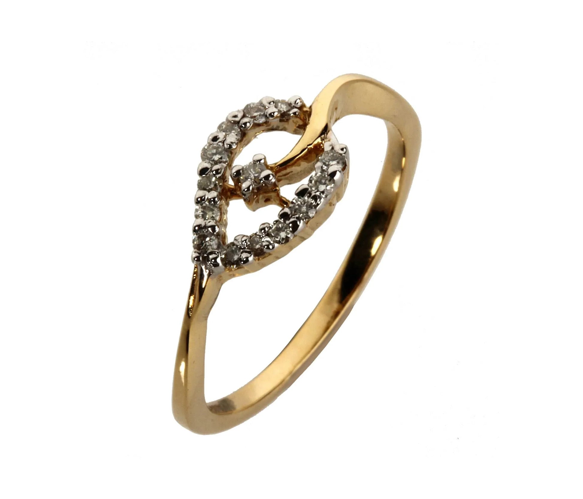 Diamond Ring Delicate Leaf design - Jewelslane