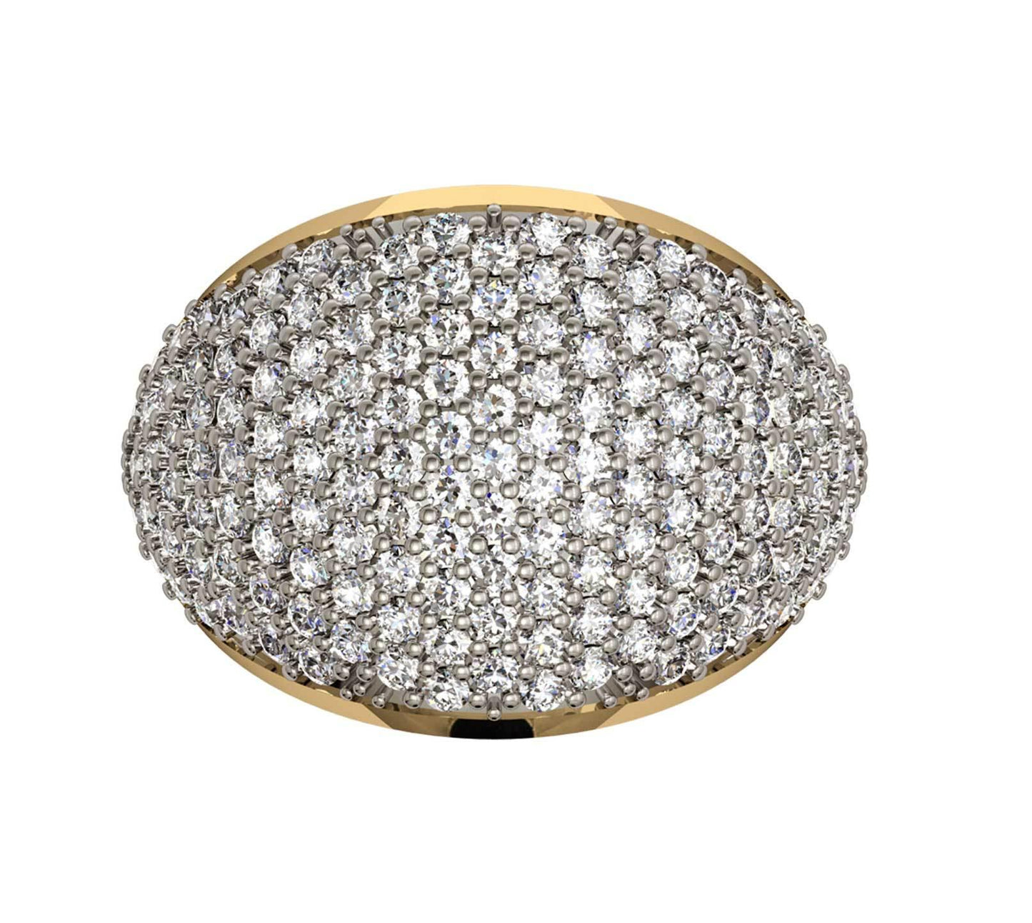 Diamond dome shape ring - Jewelslane