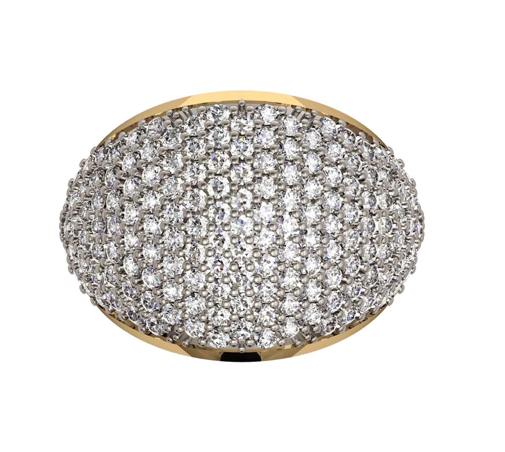 Diamond dome shape ring - Jewelslane