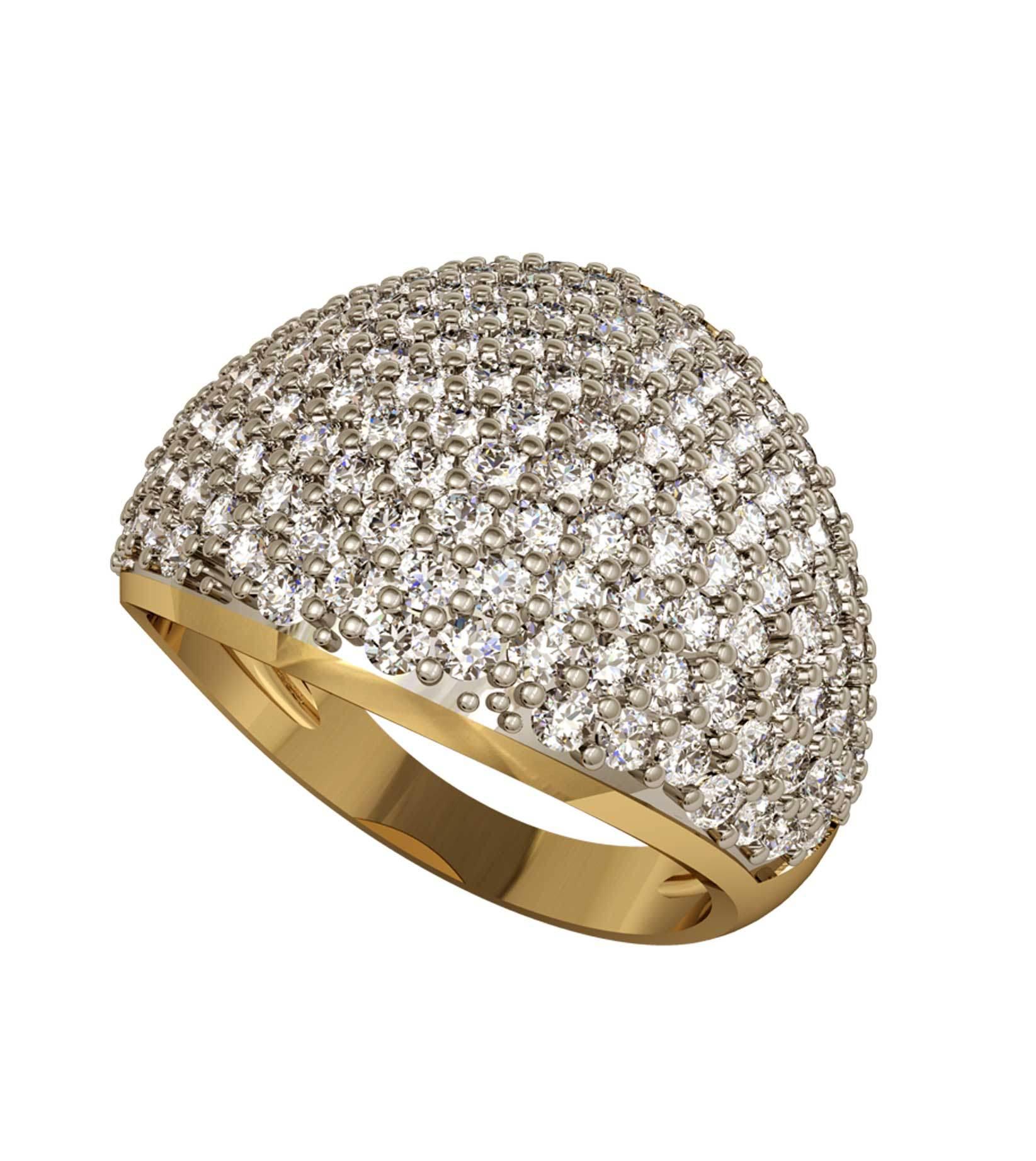 Diamond dome shape ring - Jewelslane