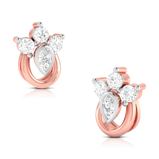 Diana Diamond Studs in 14k Gold - Jewelslane