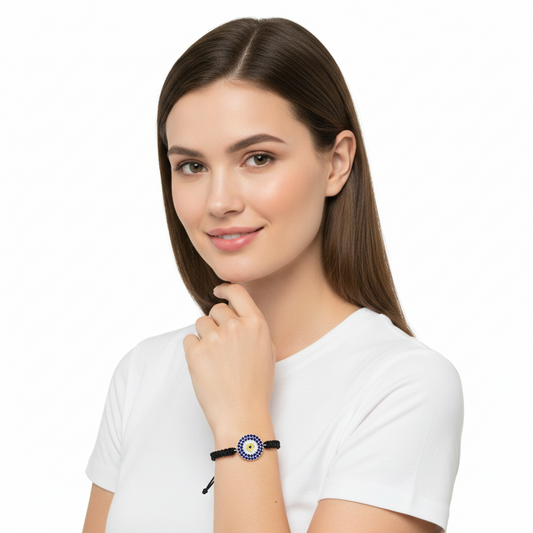 EVIL EYE SAPPHIRE & DIAMOND BRACELET - Jewelslane