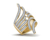 Edana Wide Diamond Band In 14k gold - Jewelslane