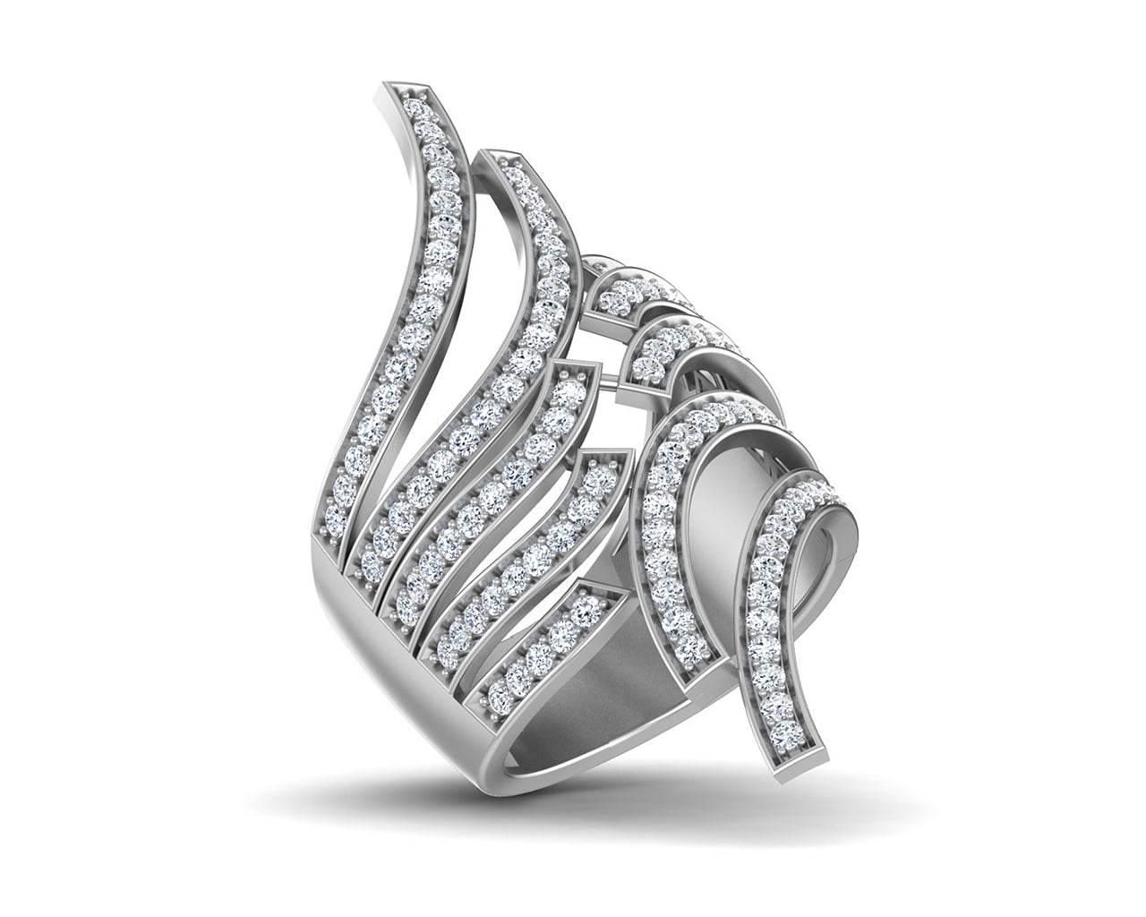 Edana Wide Diamond Band In 14k gold - Jewelslane