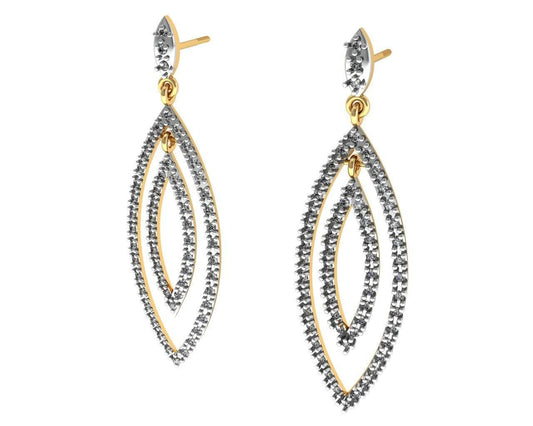 Elegant diamond danglers - Jewelslane