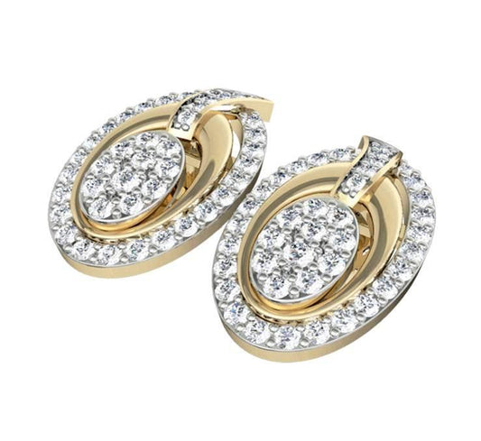 Enchanting Diamond Eartops - Jewelslane