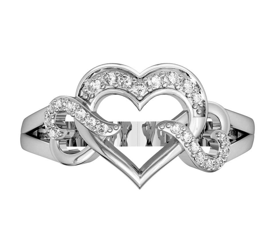 Endearing Diamond Heart Ring - Jewelslane