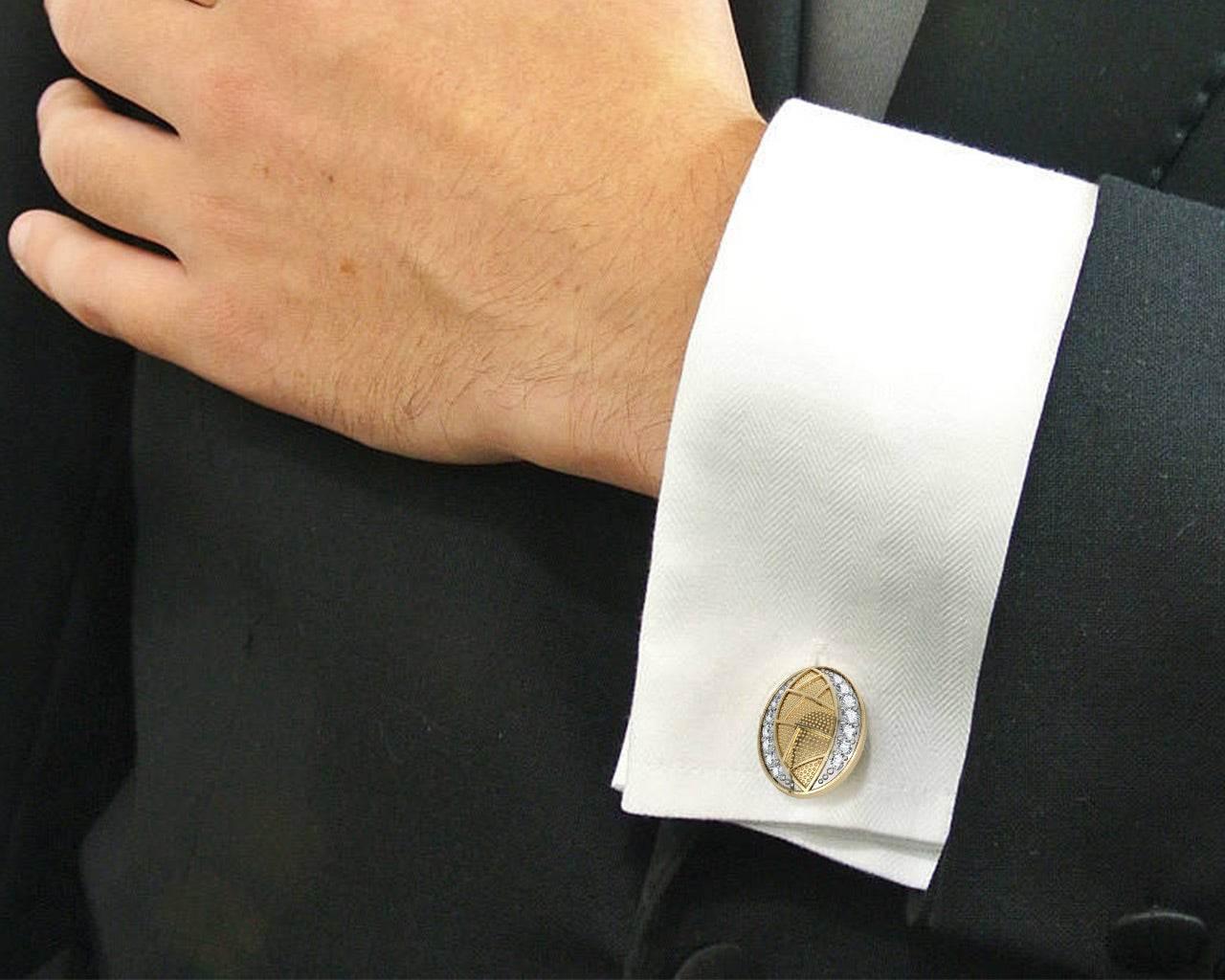 Eric Designer Diamond Cufflink - Jewelslane