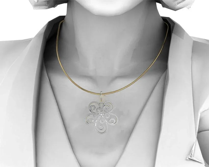 Ethereal Design Diamond Pendant - Jewelslane